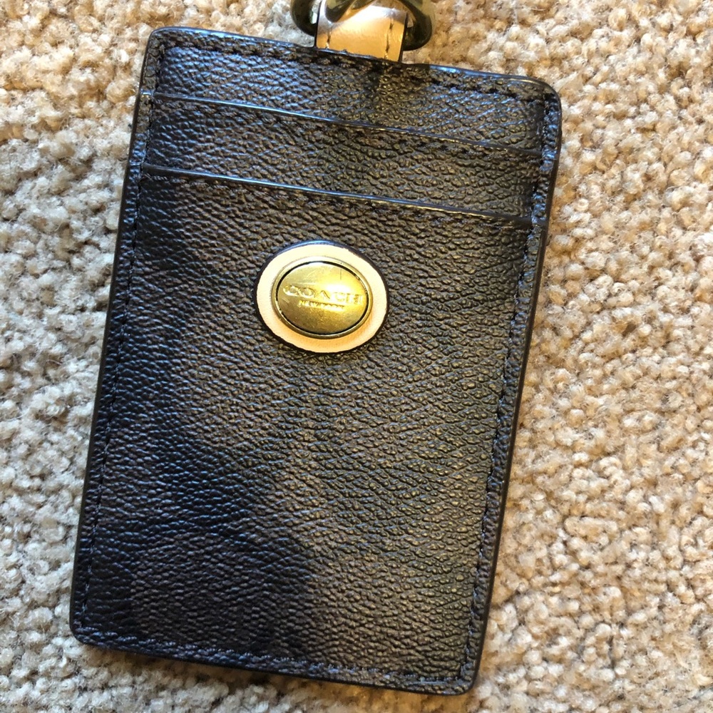 Coach card holder lanyard